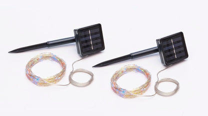 Sparset Solar-Lichterkette "Colori Garden" (Länge: 10m, 2er-Set)