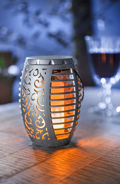 LED-Gartenstecker "Flame Silber" 2er-Set