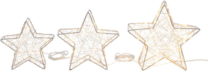 LED-Deko Sterne 3er-Set, 100 LEDs