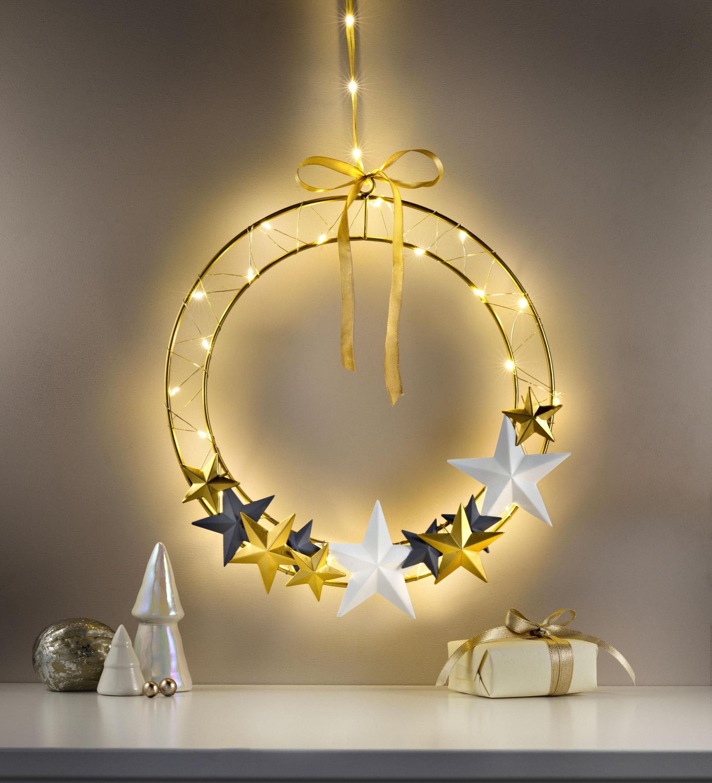 LED-Metallring "Stars" 30 cm