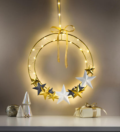LED-Metallring "Stars" 30 cm