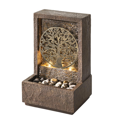 LED-Zimmerbrunnen "Lebensbaum"