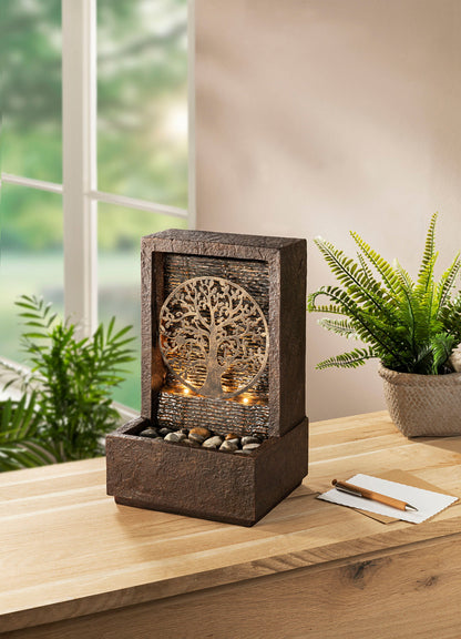 LED-Zimmerbrunnen "Lebensbaum"