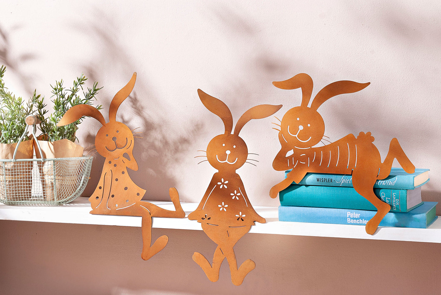 Kantenhocker "Lustige Hasenbande" 3er-Set