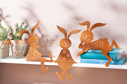 Kantenhocker "Lustige Hasenbande" 3er-Set