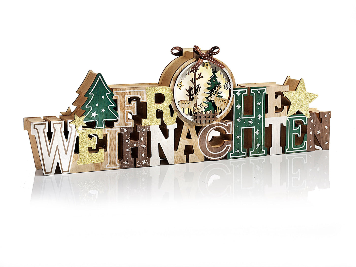 LED-Schriftzug "Frohe Weihnachten"