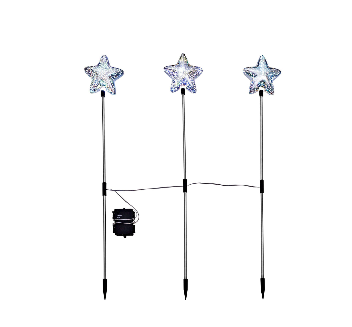 LED-Gartenstecker "Sternenfunkeln", 3er-Set