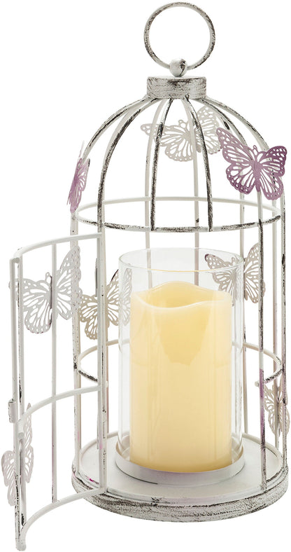 Laterne "Vogelkäfig" mit LED-Kerze