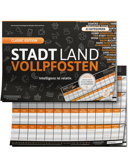 STADT LAND VOLLPFOSTEN® - CLASSIC EDITION - "Intelligenz ist relativ"