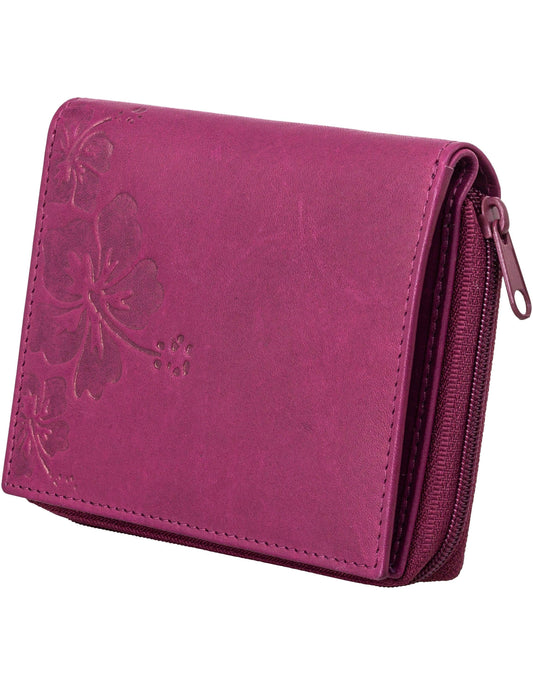 HJP Damen Geldbörse Malva Leder, beere