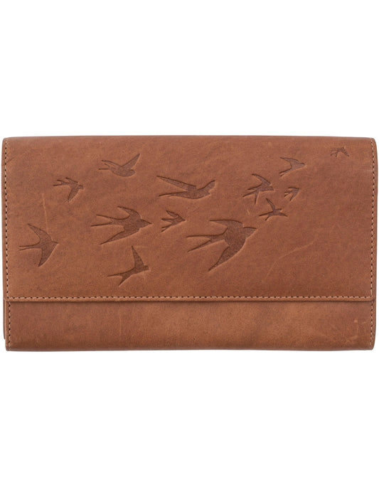 HJP Geldbörse Damen Schwalbe, cognac