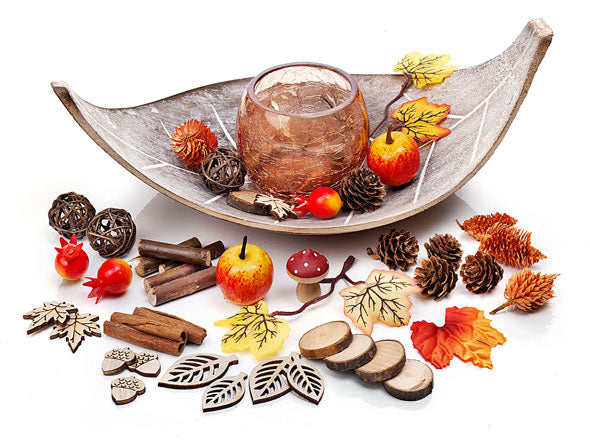 Teelichthalter-Set "Herbstblatt"
