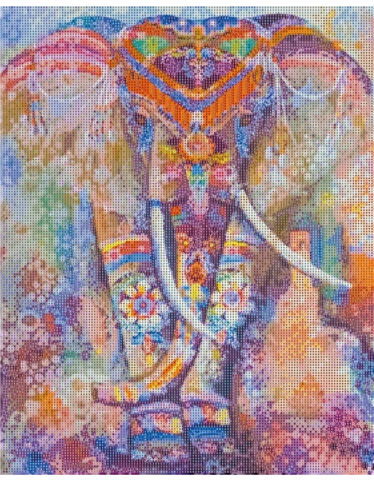 Diamond Painting "Bemalter Elefant" 40 x 50 cm