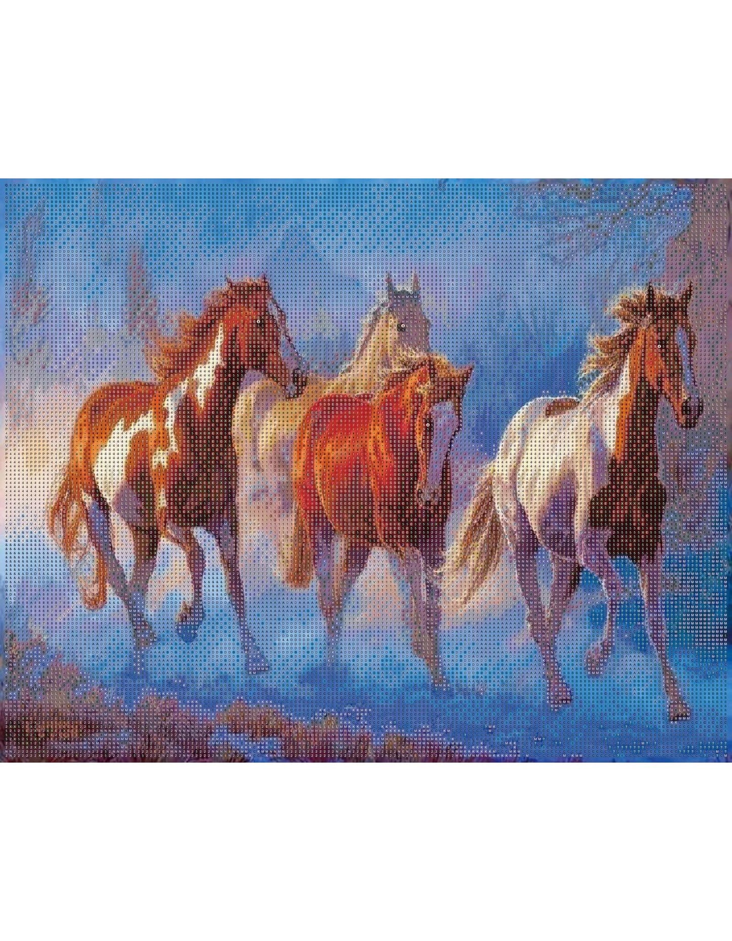 Diamond Painting "Wildpferde" 50 x 40 cm