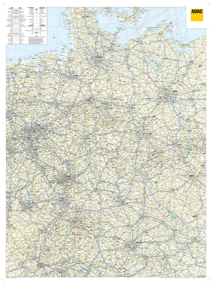 ADAC Länderkarte Deutschland - Plano in Hülse 1:650.000