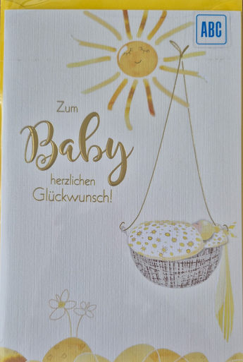 Zum Baby herzlichen Glückwunsch
