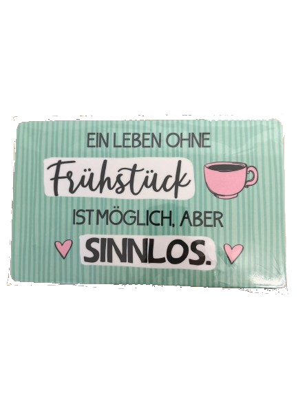 GILDE Brettchen "Ein leben ohne Frühstück"