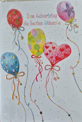 Zum Geburtstag die besten Wünsche