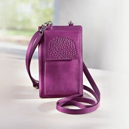 HJP Damen Handytasche aus Leder Dahlia, lila