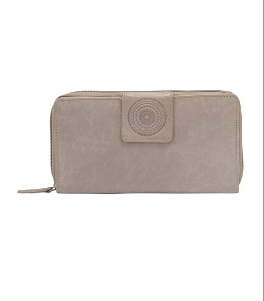 GALERIA  Langbörse, Leder, Reissverschluss, für Damen, grau