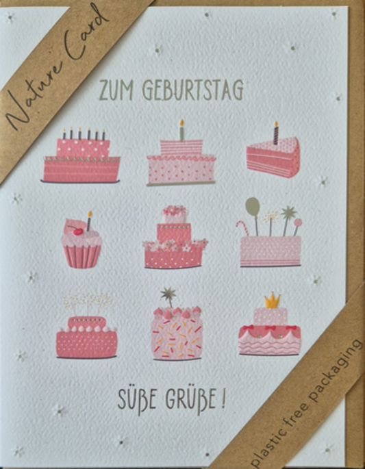 Zum Geburtstag süsse Grüsse  (B6)