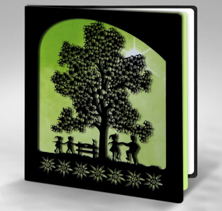 Scherenschnitt - Karte (15 x 15 cm)