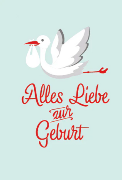Pop-Up Karte "Alles Liebe zur Geburt" (B6)