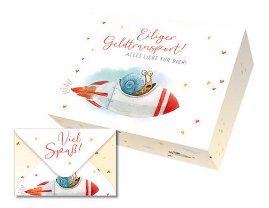 Geldbriefbox "Eiliger Geldtransport" (11 x 8 cm)