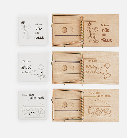 Geldgeschenk Mäusefalle, 3er-Set