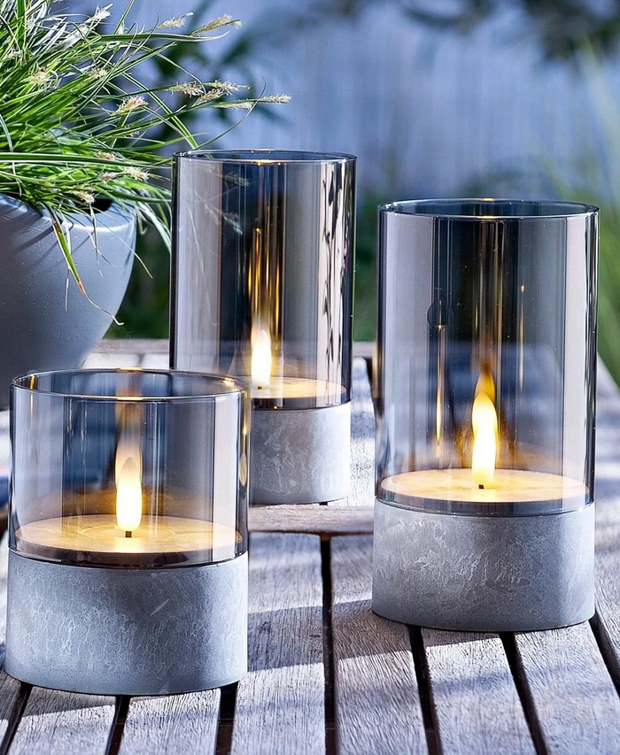 LED-Kerzen "Nero" 3er-Set