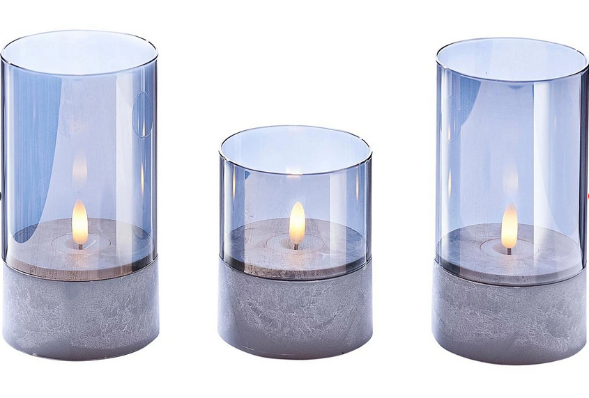 LED-Kerzen "Nero" 3er-Set