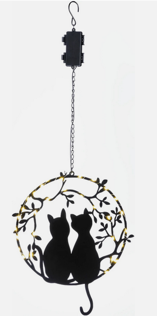 LED-Hängedeko "Katzenpaar"