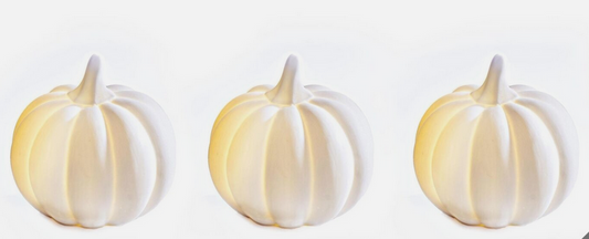 LED-Kürbis "White Pumpkin" 3er-Set