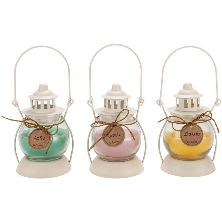 Duftkerzen in Minilaterne "Spring" 3er-Set