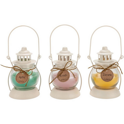 Duftkerzen in Minilaterne "Spring" 3er-Set