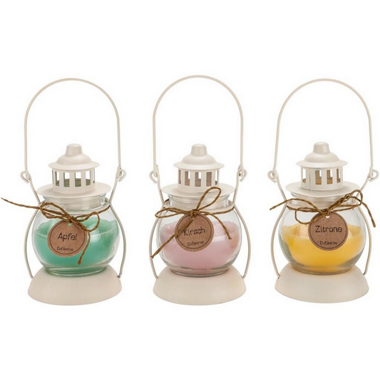 Duftkerzen in Minilaterne "Spring" 3er-Set