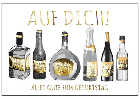 Auf dich! Alles Gute zum Geburtstag (B6)