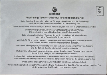 Liebe, Abschied, Trauer (B6)