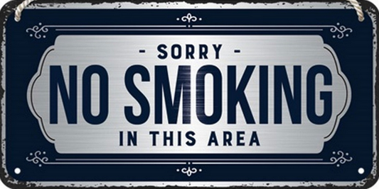 Hängeschild. Sorry, No Smoking