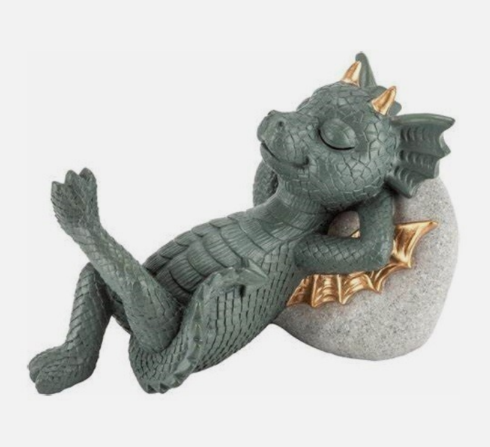 Dekofigur Drache "Amadu" auf LED-Stein