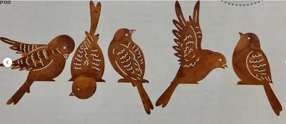 Zaundeko "Vögel", 5er-Set