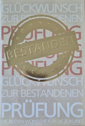 Glückwunsch zur bestandenen Prüfung (B6)