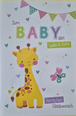 Zum Baby alles Liebe & Gute (B6)