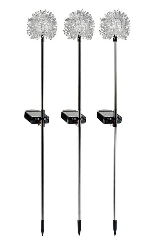 Solar-Gartenstecker "Fiore" 3er-Set