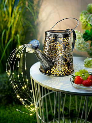 Solar-Gartenstecker Giesskanne "Dahlia"