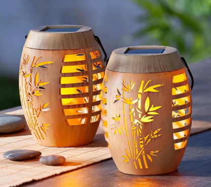 Solar-Tischleuchte "Bamboo Garden" 2er-Set