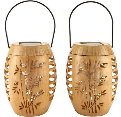 Solar-Tischleuchte "Bamboo Garden" 2er-Set