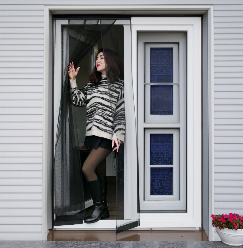 Lamellenvorhang, maximal 100 x 220 cm, anthrazit