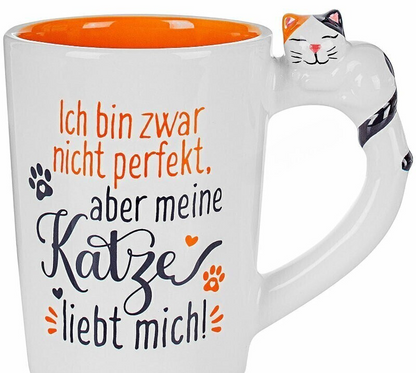 Tasse "Glückskatze" mit Spruch