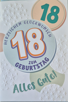 18 Herzlichen Glückwunsch zum Geburtstag (B6)